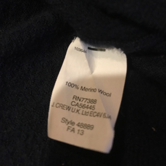 J.Crew Merino V-Neck - Navy - Picture 5 of 6